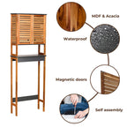Armoire de rangement à installer au-dessus des toilettes, avec portes à double ventilation - 69 cm (H) x 24 cm (L) x 9 cm (P)