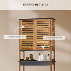Armoire de rangement à installer au-dessus des toilettes, avec portes à double ventilation - 69 cm (H) x 24 cm (L) x 9 cm (P)