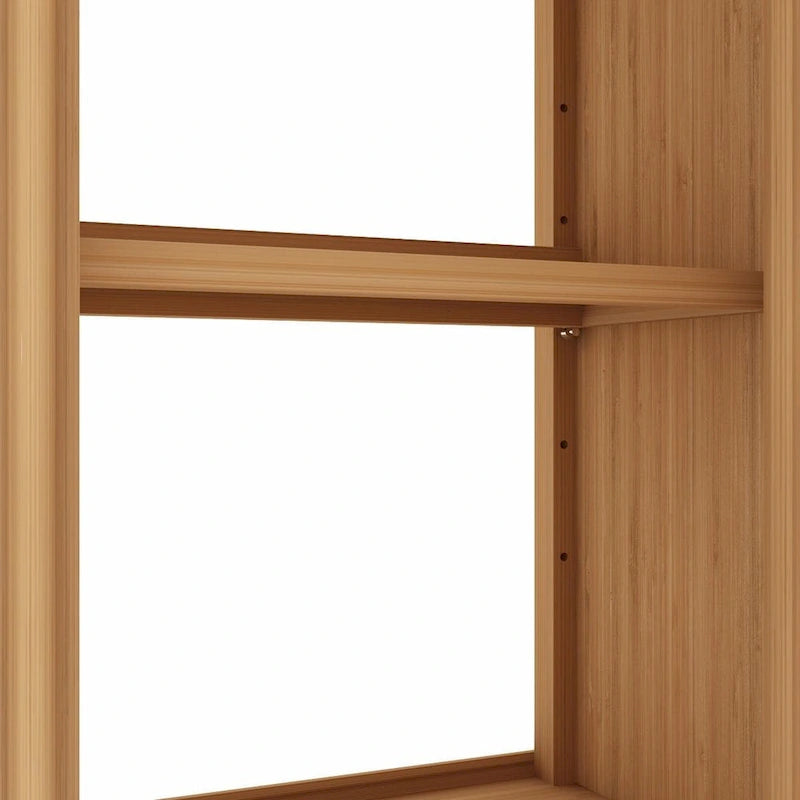 Armoire de rangement pour toilettes en bambou