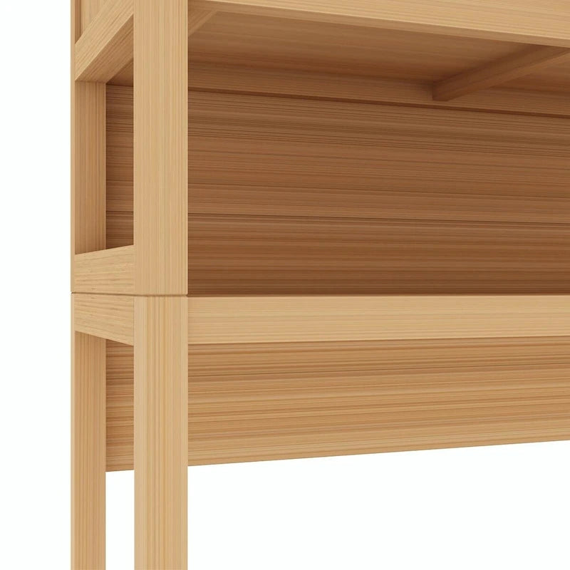 Armoire de rangement pour toilettes en bambou