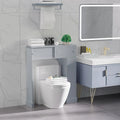 Meuble de salle de bain Kleankin à poser au-dessus des toilettes, étagère de toilette, gain de place, gris