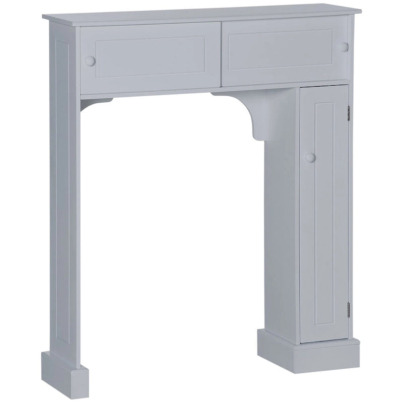 Meuble de salle de bain Kleankin à poser au-dessus des toilettes, étagère de toilette, gain de place, gris