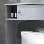 Meuble de salle de bain Kleankin à poser au-dessus des toilettes, étagère de toilette, gain de place, gris