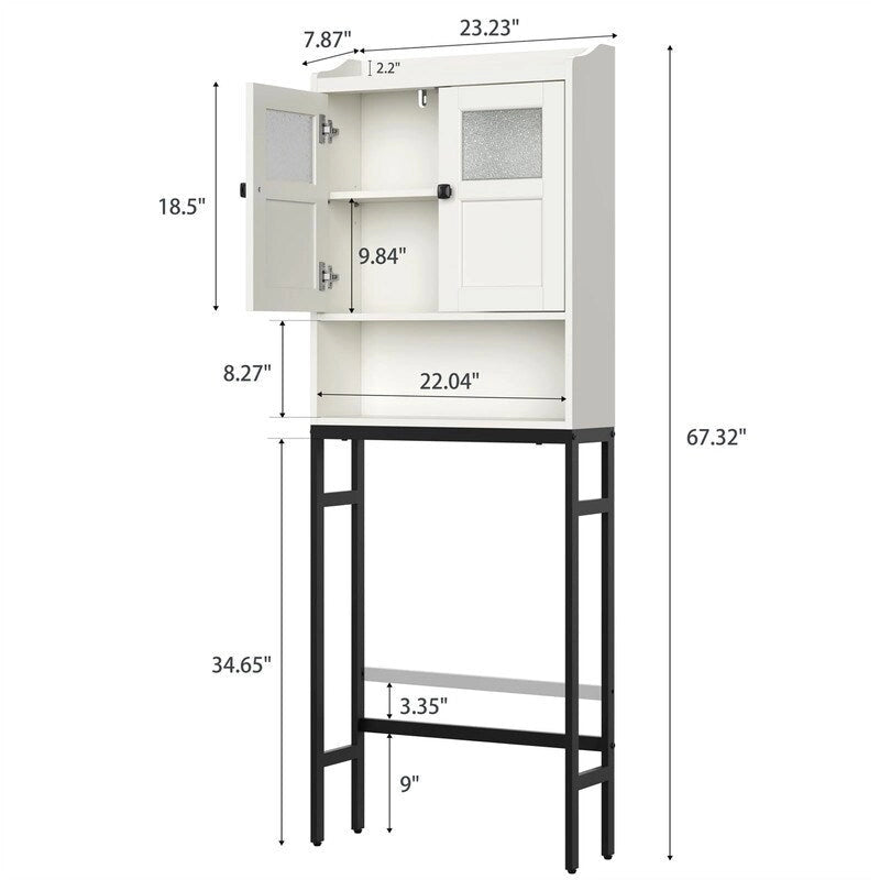 Armoire de rangement à installer au-dessus des toilettes - 7,87 cm (P) x 23,23 cm (L) x 67,32 cm (H)