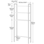 Rangement au-dessus des toilettes - 9,4 cm (P) x 24,8 cm (L) x 64,2 cm (H)