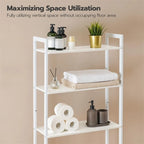 Rangement au-dessus des toilettes - 9,4 cm (P) x 24,8 cm (L) x 64,2 cm (H)