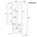 Armoire de rangement haute à deux tiroirs