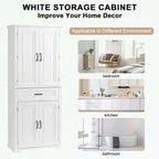 Meuble de rangement de salle de bain avec portes et tiroir