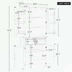 Meuble de rangement de salle de bain avec portes et tiroir