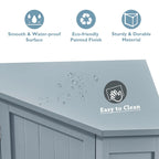 Meuble d'angle de salle de bain avec étagère réglable