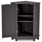 Meuble d'angle de salle de bain avec étagère réglable