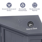 Meuble d'angle de salle de bain avec étagère réglable