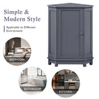 Meuble d'angle de salle de bain avec étagère réglable