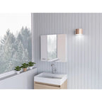 Armoire à pharmacie avec miroir Lexington, trois étagères intérieures, finition wengé noir