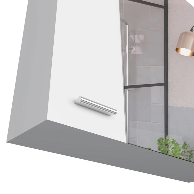 Armoire à pharmacie avec miroir Lexington, trois étagères intérieures, finition wengé noir