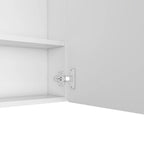 Armoire à pharmacie avec miroir Lexington, trois étagères intérieures, finition wengé noir