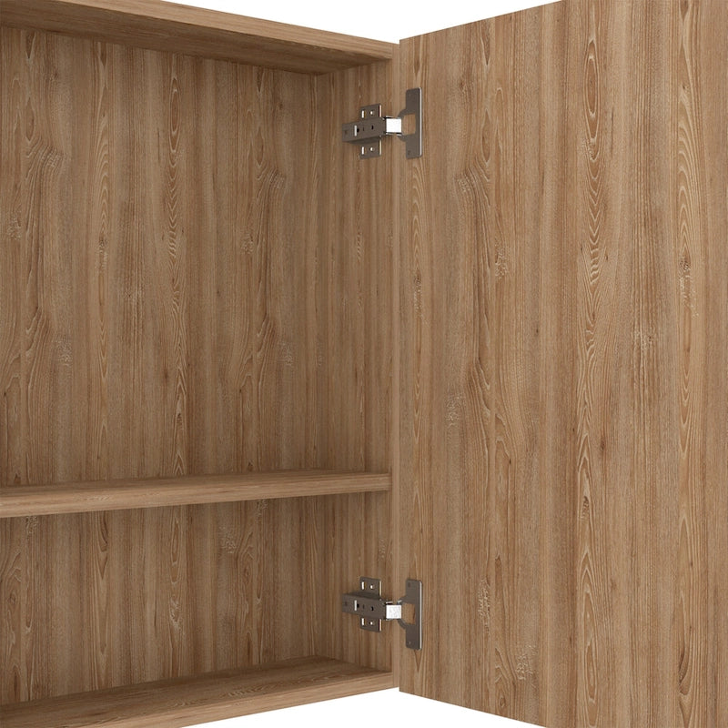 Armoire à pharmacie avec miroir Lexington, trois étagères intérieures, finition wengé noir