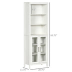 Armoire de rangement haute pour salle de bain - 11,75 po P x 20,75 po L x 63,75 po H