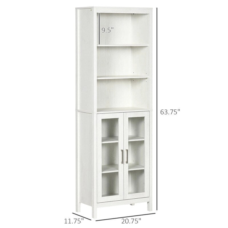 Armoire de rangement haute pour salle de bain - 11,75 po P x 20,75 po L x 63,75 po H