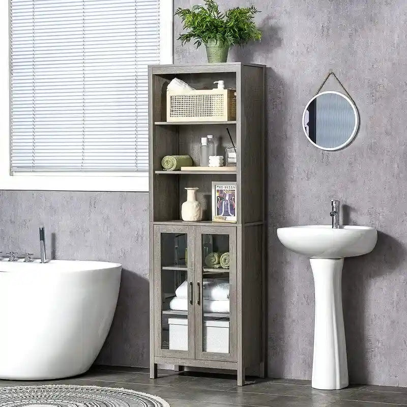 Armoire de rangement haute pour salle de bain - 11,75 po P x 20,75 po L x 63,75 po H