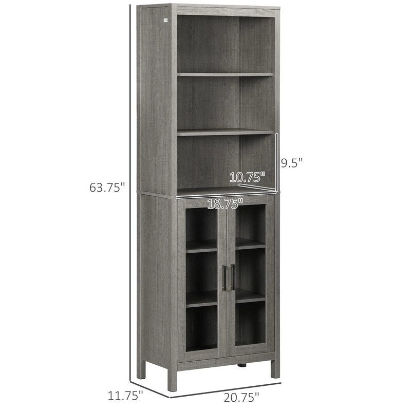 Armoire de rangement haute pour salle de bain - 11,75 po P x 20,75 po L x 63,75 po H