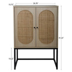Armoire haute autoportante avec étagère réglable pour salon, chambre ou couloir - 68 x 40 x 105 cm (H)