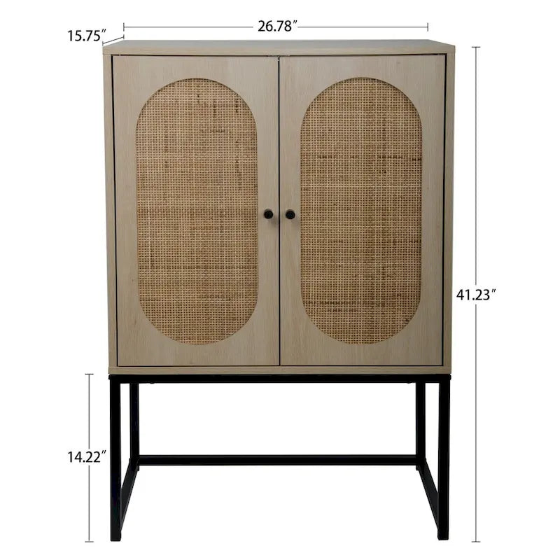 Armoire haute autoportante avec étagère réglable pour salon, chambre ou couloir - 68 x 40 x 105 cm (H)