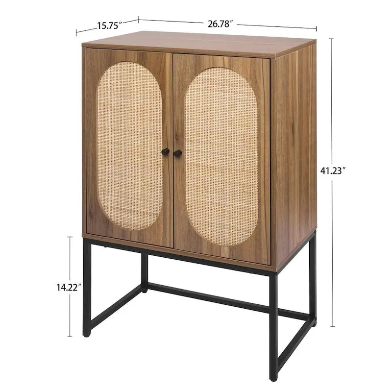 Armoire haute autoportante avec étagère réglable pour salon, chambre ou couloir - 68 x 40 x 105 cm (H)