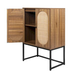 Armoire haute autoportante avec étagère réglable pour salon, chambre ou couloir - 68 x 40 x 105 cm (H)