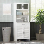 Armoire de rangement pour salle de bain - 11,75 po (P) x 23,62 po (L) x 63 po (H)