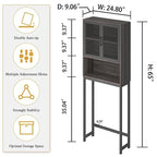 Organisateur de salle de bain à placer au-dessus des toilettes - 9,06 cm (P) x 24,8 cm (L) x 65 cm (H)