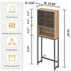 Organisateur de salle de bain à placer au-dessus des toilettes - 9,06 cm (P) x 24,8 cm (L) x 65 cm (H)