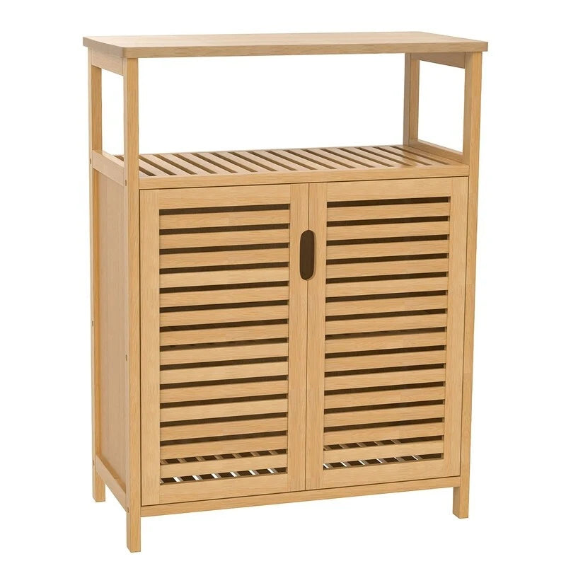 Armoire de rangement en bambou - 11,8 cm (P) x 23,6 cm (L) x 31,7 cm (H)