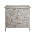 Armoire de rangement gris clair avec étagères, hauteur 30,71 po - 31,50 x 14,97 po