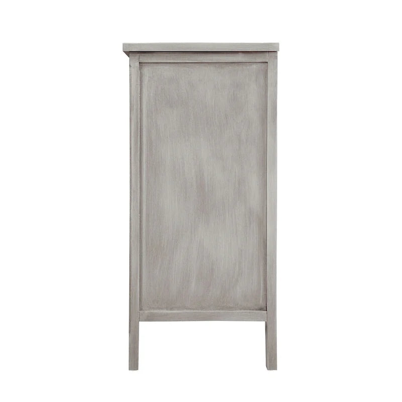 Armoire de rangement gris clair avec étagères, hauteur 30,71 po - 31,50 x 14,97 po