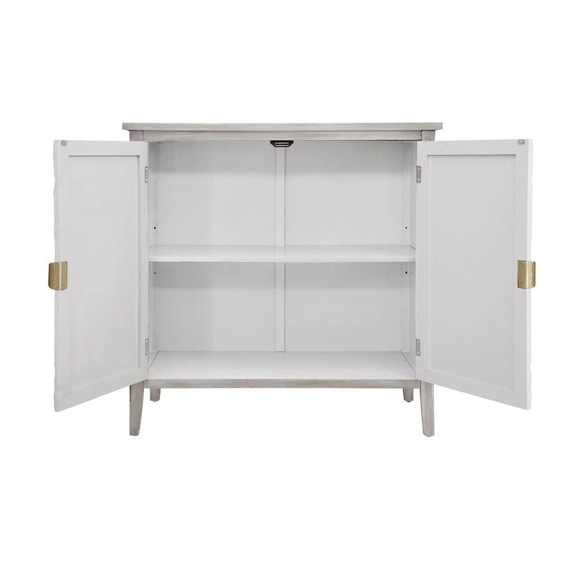 Armoire de rangement gris clair avec étagères, hauteur 30,71 po - 31,50 x 14,97 po
