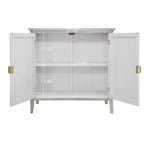 Armoire de rangement gris clair avec étagères, hauteur 30,71 po - 31,50 x 14,97 po
