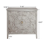 Armoire de rangement gris clair avec étagères, hauteur 30,71 po - 31,50 x 14,97 po