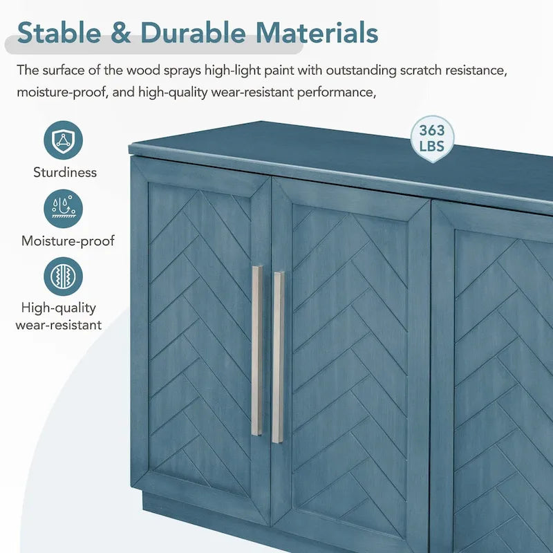 Buffet avec étagères réglables pour cuisine