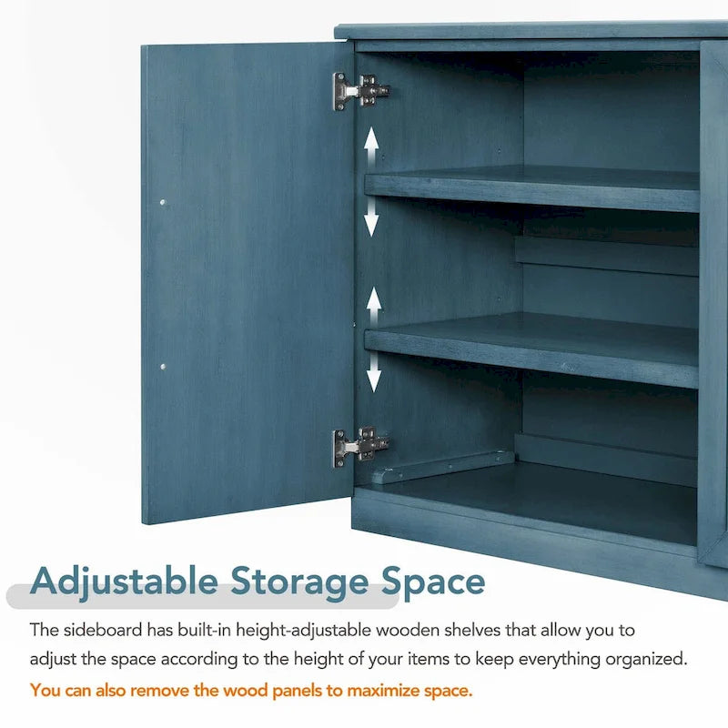 Buffet avec étagères réglables pour cuisine