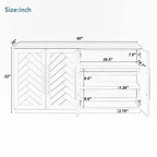 Buffet avec étagères réglables pour cuisine