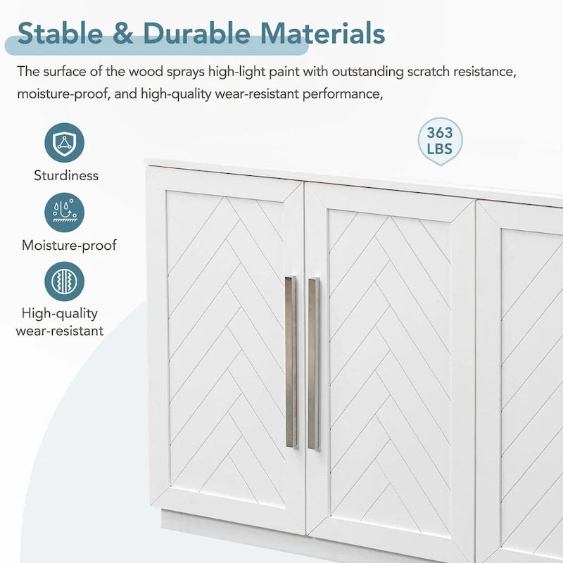 Buffet avec étagères réglables pour cuisine