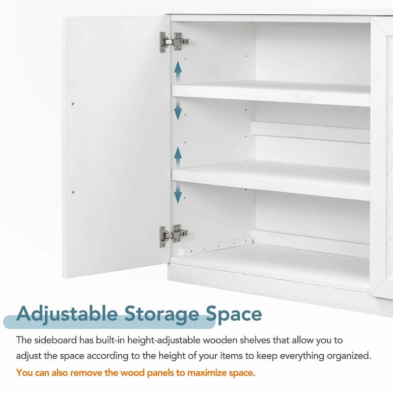 Buffet avec étagères réglables pour cuisine