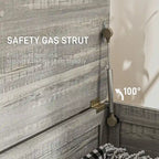 Coffre de rangement HOMCOM 30 style ferme, boîte de rangement à couvercle relevable avec charnière de sécurité permettant une ouverture jusqu'à 100°, idéale pour la chambre, l'entrée ou le salon.