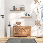 Coffre de rangement HOMCOM 30 style ferme, boîte de rangement à couvercle relevable avec charnière de sécurité permettant une ouverture jusqu'à 100°, idéale pour la chambre, l'entrée ou le salon.