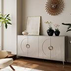 Modern Lacquered 4 Door Wooden Cabinet