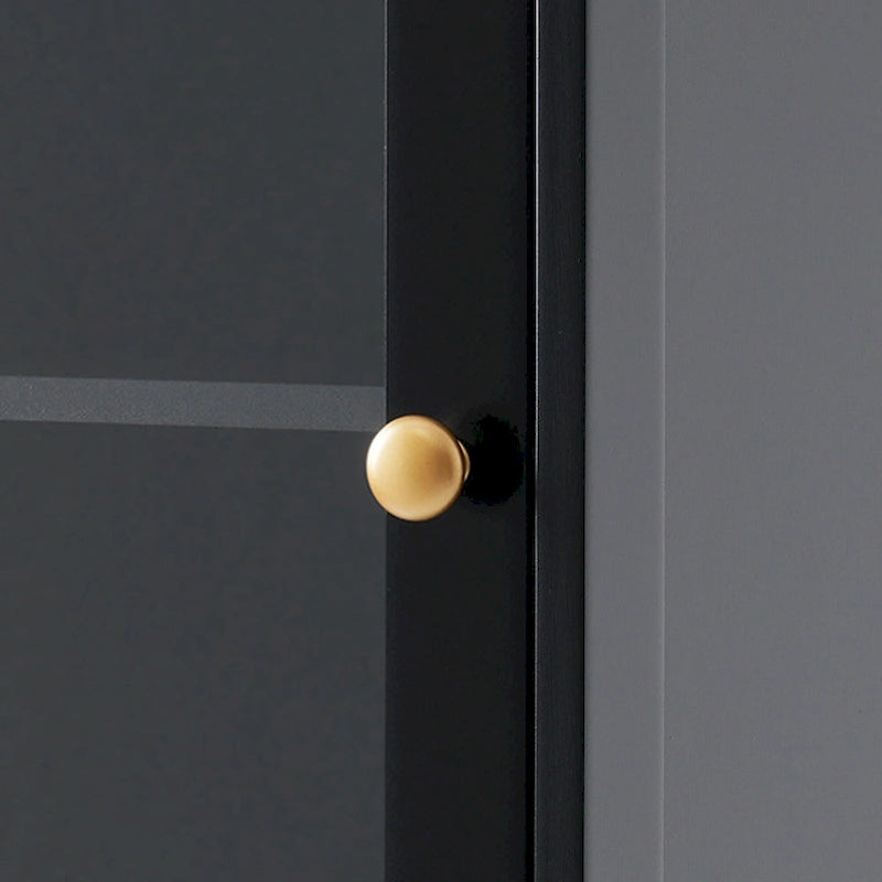 Armoire de rangement haute pour salle de bain avec portes vitrées