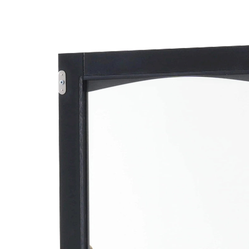 Armoire de rangement haute pour salle de bain avec portes vitrées