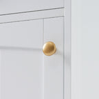 Armoire de rangement haute pour salle de bain avec portes vitrées