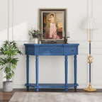 Table d'appoint à 1 tiroir, élégante table d'appoint sculptée à 1 tiroir pour salon, chambre, bureau, entrée